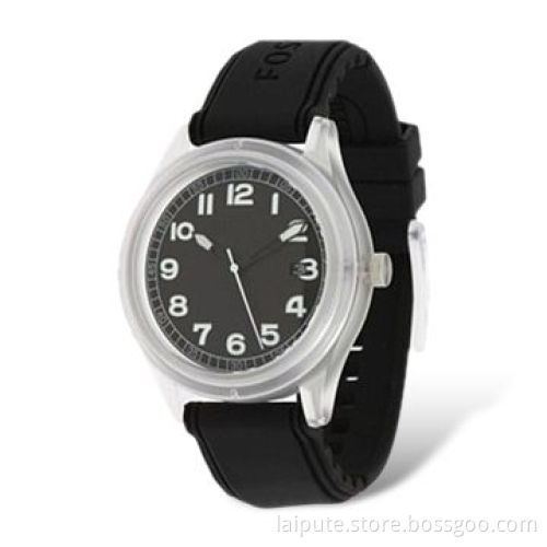 Watch with Silicon Band, Made of Stainless Steel Material, Available in Blue Color, 40mm Diameter